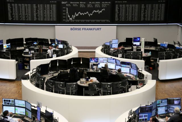 The German share price index DAX graph is pictured at the stock exchange in Frankfurt, Germany, February March 30, 2020. REUTERS/Staff